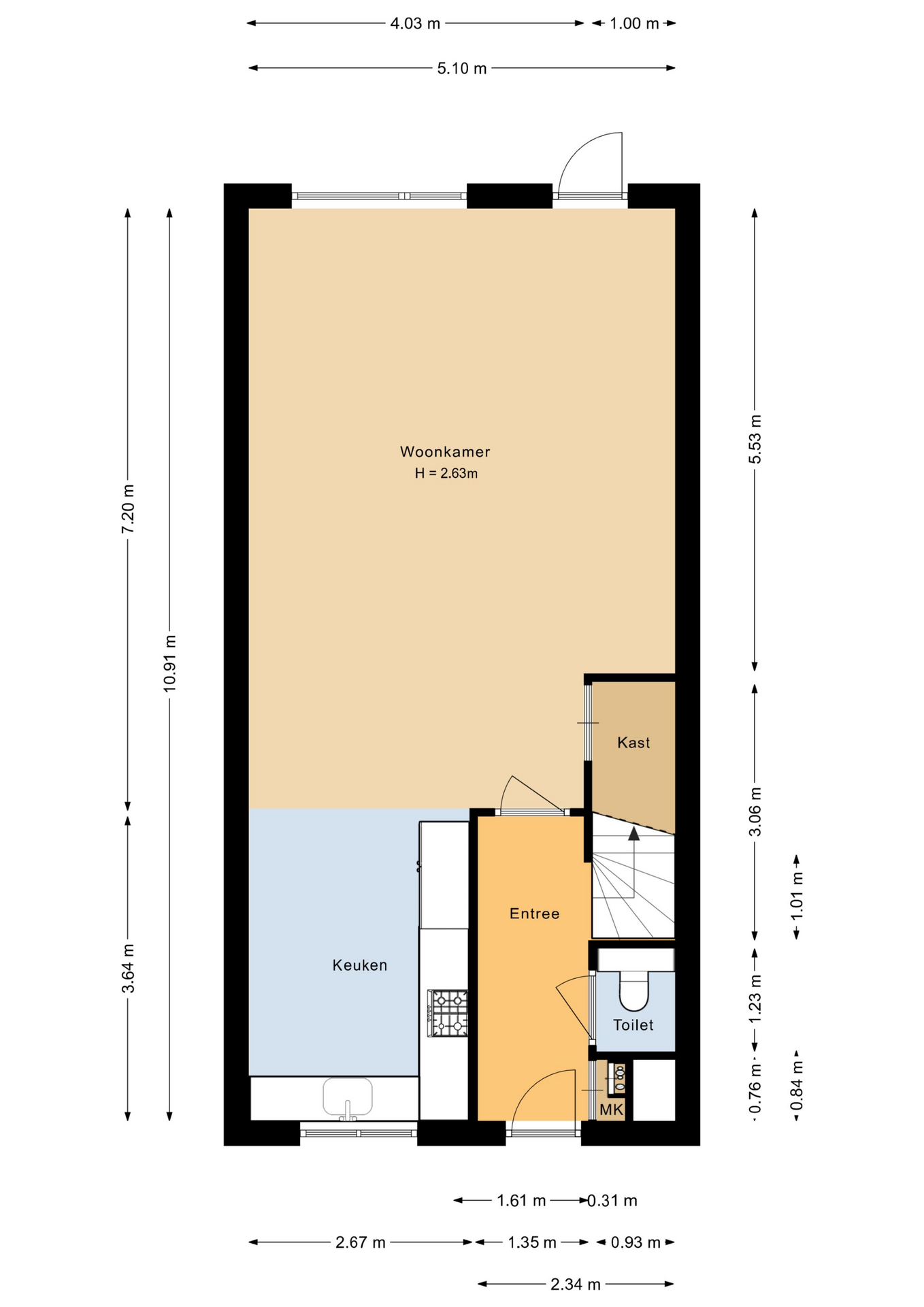 Lübeckstraat 7 - 8232 RV - lelystad-plattegrond-1